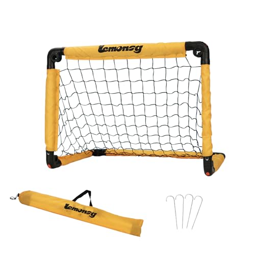 Small Soccer Goals for Kids, Foldable Mini Soccer Goal Set with Portable Soccer Net for Kids, Kid Soccer Goal for Indoor Outdoor Backyard Play, Soccer Toy Gift for Children - size: Elite Yellow: 23.62×17.71×17.71 inch in goal