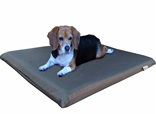 Dogbed4less Gel Cooling Memory Foam Dog Bed for Small to Medium Large Pet with Waterproof Internal Cover, Oxford Dark Slate 34X27X3 Inches - color: Oxford Dark Slate, size: 1 Pack Medium 34"X27"X3"