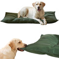 Chew Proof Indestructible Dog Bed for Aggressive Chewers, Durable & Waterproof Crate Pad, Machine Washable Tough Kennel Bed for Small Dogs, Indoor Outdoor Pet Bed, Small (18"x29", Green) - size: Small (18"x29")