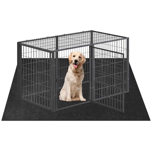 Dog Playpen Mat, Dog Crate Pad Liner for Kennel Training Under Pet Cage Mat Absorbs Waterproof Non-Slip Reusable Puppy Pad to Protect Floors, 59 x 48 inches - size: 59"x 48"