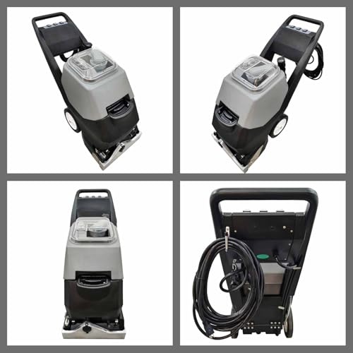 TECHTONGDA Electric Floor Scrubber Dryer Machine 3 in 1 Carpet Extractor Wet Dry Vacuum Cleaner Commercial Carpet Cleaning Machine for Sofa Curtain Floor 70L Tank 110V