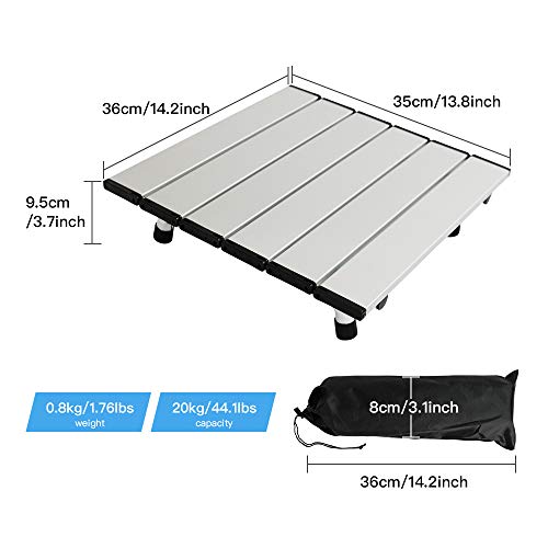 Small Camping Tables That Fold Up Lightweight Aluminium, Beach Tables for Sand Foldable, Camp Tables Portable Foldable, Portable Picnic Table for Outdoor, Camping, Picnic, Hiking, Backpacking