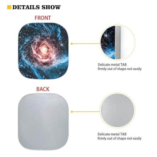 Dazzling Starry Night Windshield Sun Shade for SUV Foldable 2 Pieces Set Car Front Window Sunshade Summer Outdoor Sun UV Rays Blocks 99% UV Rays and Keeps Your Vehicle Cool - color: Dazzling Starry Night