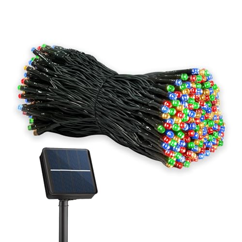 Solar String Lights Solar Christmas Lights 200 LED 72 Ft 8 Mode Outdoor String Lights Waterproof for Garden Party Patio Home Wedding Lawn Christmas Halloween Tree Decorations (Multi Color) - color: Multicolor, size: 72ft