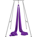 VEVOR Yoga Stand Frame, Max 441-551 lbs Load Swing Stand, Triangular Structure Aerial Rig, Aerial Silk Stands with Yoga Hammock, Standard & Height-Adjustable Version - color: Purple, style: Standard Version