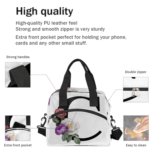 Letter C Insulated Lunch Bag for Women Men Reusable Waterproof Lunch Box Cooler Tote Bag One shoulder portable meal bag Portable Adult Lunchbox for Work Picnic Hiking Beach - color: Letter C