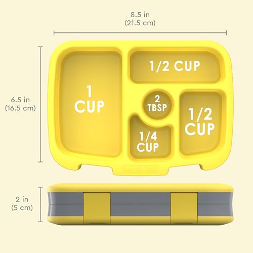 Bentgo Kids Prints Leak-Proof, 5-Compartment Bento-Style Kids Lunch Box - Ideal Portion Sizes for Ages 3-7, Durable, Drop-Proof, Dishwasher Safe, & PFAS & BPA-Free Materials (Construction Trucks) - color: Construction Trucks