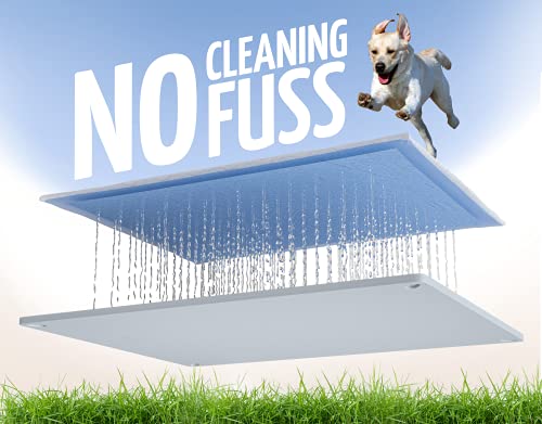 TidyFriend 2 Pk Pee Pad Holder Tray for 30” x 23” Pee Pads with Corner Lock Holes, Raised Edges, Non-Spill, Easy to Clean Silicone Dog Potty Tray Holder, For Indoor Floor Protection (Light Grey) - color: Light Grey, size: 30 X 23 Inches - 2 Pack