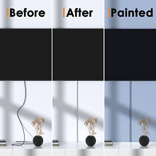 Delamu Cord Hider, 315in Total Cord Covers for Wires on Wall, Paintable Cable Cover for Wall Mounted TV, Easy Install Cable Raceways to Hide 1-2 Cords, 20 Pack, Each 15.7"L x 0.59"W x 0.40"H, White - size: 315in x 0.59in x 0.40in