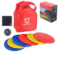 PDGA Approved Disc Golf Set with 6 Discs and Starter Disc Golf Red Bag – Fairway Driver, Mid-Range, Putter Disc - color: Red