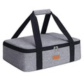 Casserole Carrier for Hot or Cold Food, Expandable Insulated Bag, Perfect Lasagna Holder Tote for Potlucks, Picnics, Beaches, Traveling, Fits 15.7" * 11" Baking Dish, Lunch Bag Gray (1PC) - size: 1 Pack