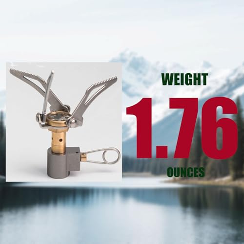 Ultralight 2600W Camp Stove - Portable Backpacking Stove Adjustable Flame Fast Boiling, Compact Hiking, Camping, Fishing, Emergency, Outdoor Gas Burner