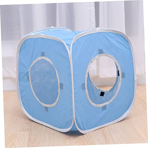 Mipcase 3pcs Portable Pet Tent Outdoor Cat Dog House Weatherproof Pop-up Shelter for Pets - color: Bluex3pcs