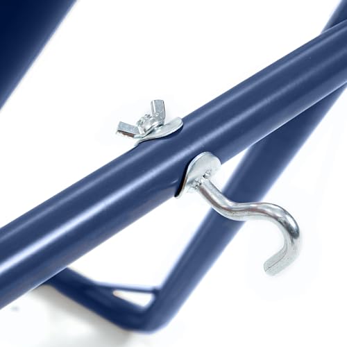 gafete Universal 2 Person Hammock Stand Only, 600 lbs Capacity, Fits 9 to 14ft Hammocks, Adjustable Double Heavy Duty Powder-Coated Steel Stand for Outside, Multi-Use (Navy) - color: Navy
