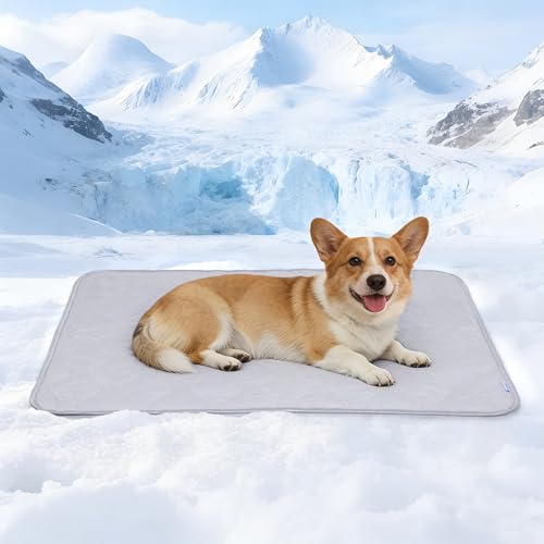 Cooling Blanket for Dogs - Q-MAX>0.4 Waterproof Pet Throw Blanket Bed Cover, Non-Slip Dog Blankets for Couch Protector, Washable Furniture Cover for Summer, Grey,30x40 - color: Grey, size: 30x40 Inch