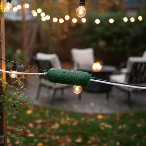 3 Pack Green Outdoor Extension Cord Cover IP44 Waterproof, Weather-Resistant Electric Cord Cover, Outdoor Plug and Holiday Lights Protector for Halloween, Christmas - color: Green-large size