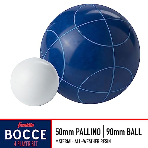 Franklin Sports Bocce Ball Set — 8 All Weather Bocce Balls and 1 Pallino — Beach, Backyard Lawn or Outdoor Party Game — Professional, American, and Starter Set Options - style: American