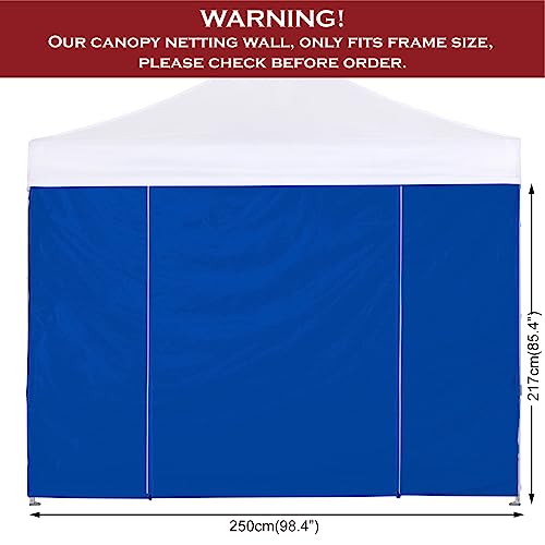 COOSHADE Instant Canopy SunWall 8x8 Canopy SideWall for Pop up Canopy Tent, 1 Pack Door Wall Only, Blue - color: Blue, size: 8x8-Door Wall