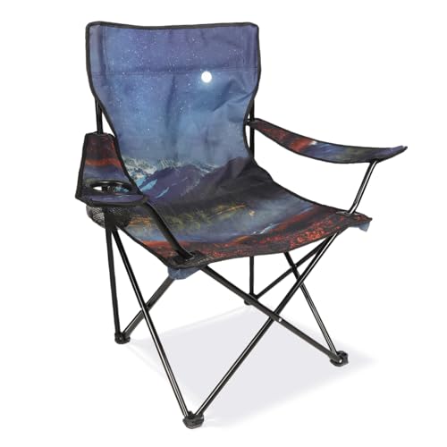 Northroad Camping Chair Portable Camp Chair, Folding Lawn Chair with Cup Holder for Outdoor Camping, Hiking, Travel, Patio, Beach, Picnics - color: Sky Blue
