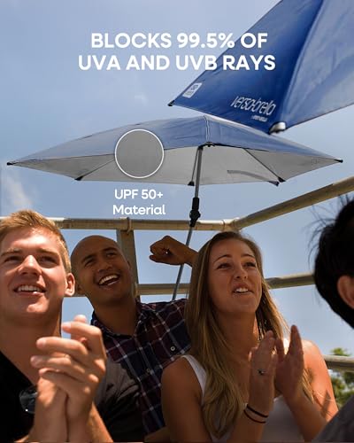 Sport-Brella Versa-Brella SPF 50+ Adjustable Umbrella with Universal Clamp - color: Black-White, style: REG