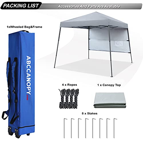 ABCCANOPY Stable Pop Up Beach Tent with Backpack Bag, 10 x 10 ft Base / 8 x 8 ft Top, Gray… - color: Gray, size: 10x10