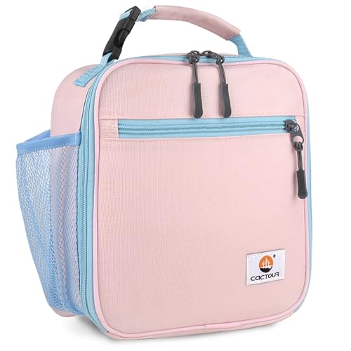 CaCTOUR Lunch Box Kids,Premium Insulated Lunch Bag for Girls Boys,Soft Bag Mini Cooler Back to School Thermal Reusable Lunch Bag for Work School Picnic (Pink) - color: B-Pink