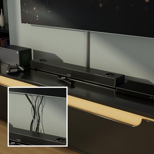D-Line 18" One-Piece TV Cord Cover Gray, Half Round Cable Raceway, Desk Cable Management Solution, Decorative Cable Concealer - 2" (W) x 1" (H) x 18" Length - color: Grey