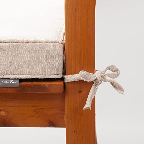 Magpie Fabrics Indoor Outdoor Waterproof Square Chair Cushion, 18" x 18" x 2.5", 2 Pack, Water Resistant Seat Cushions, for Patio Garden Office, Beige - color: Beige