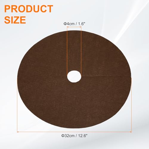 HARFINGTON 8pcs Tree Mulch Ring 12.6 Inch Non-Woven Round Tree Protector Weed Barrier Mat Plant Cover Rings for Weed Grass Control Root Protection, Brown - color: Brown, size: 12.6