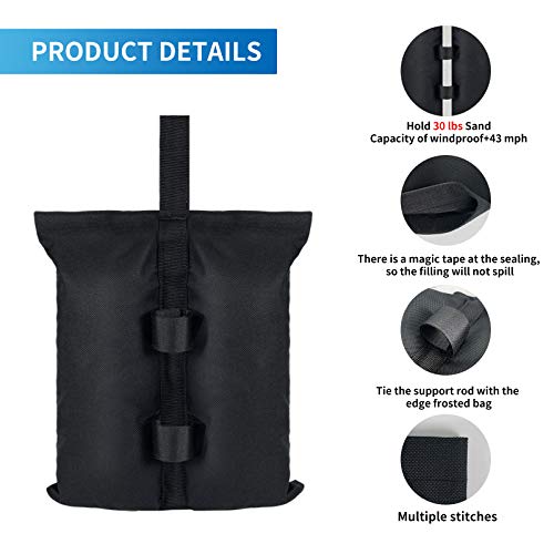 Canopy Weight Bags(120 lbs) for Pop up Canopy Tent, 1680D Heavy Duty Leg Weights - Set of 4 - color: 120 lbs