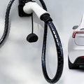 EV Charger Cable Protector 26FT, 7/8 inch Car Charging Cable Flexible Wire Covers Cord Protectors- Durable and Anti-Wear, Prevents Pet Chewing, Door Crush, and Concrete Scratches