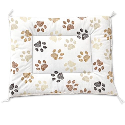 Nttopship Dog Cat Bed Mat Ultra Soft Fluffy Pet Bed Washable Fashion Dog Crate Beds Comfy Comfy Pet Sleeping Pad Suitable for Pet Raised Bed(30"x26",Woof) - color: Woof, size: Medium