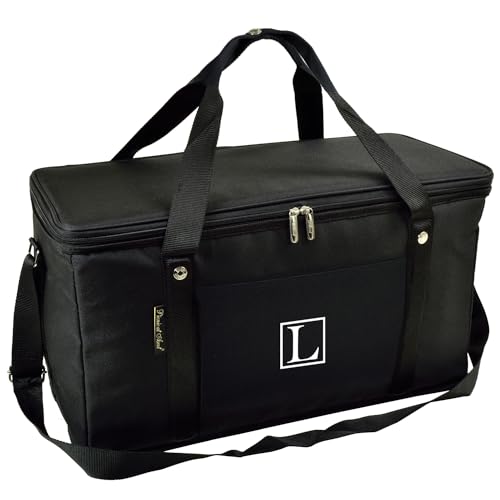 Picnic at Ascot Personalized Monogrammed 64 Can Capacity Semi Rigid Collapsible Leakproof Cooler- Designed & Quality Approved in The US - style: Letter - L