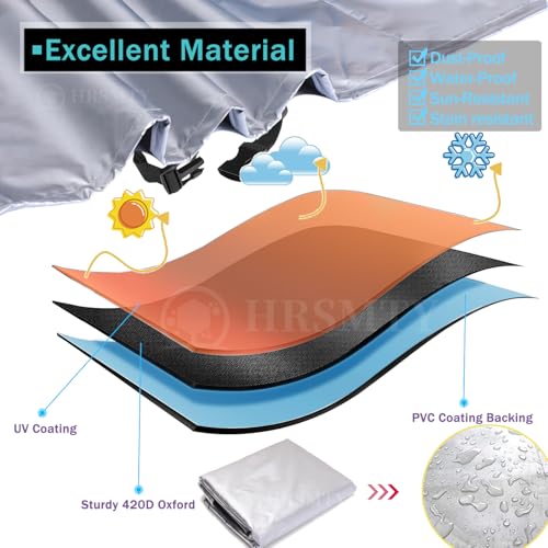 Patio Furniture Cover Outdoor, Waterproof 420D Heavy Duty Rectangle Oxford Table Chair Set Covers Tear Resistant, Sectional Sofa Set Cover with Carrying Bag Windproof Straps
