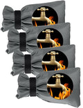 Wohohoho Outdoor Faucet Covers for Winter, 4 Packs Pro 10" H x 7" W Grey Outside Faucet Cover Freeze Protection, Reusable Waterproof Insulated Spigot Cover, Thickened Garden Faucet Socks Hose Bibs - color: Gray
