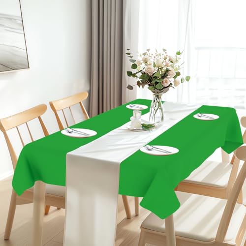 4 Pack Dark Green Plastic Tablecloths Disposable Tablecloths Dark Green Table Cloths for Parties Birthdays Graduations Restaurants Weddings,Picnics,Fits 6 to 8 Foot Rectangle Tables (54 × 108 Inch) - color: Solid Deep Green, size: 54" x 108" Rectangular (