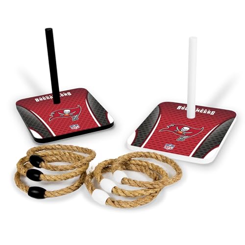 Solid Wood NFL Quoits Set with Direct Print HD Team Graphics – Tailgate Ring Toss Game – Great Gift for Any Football Fan! Ring Toss Family Outdoor Games for The Beach