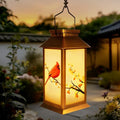 Mothers Day Gifts, Solar Lanterns Outdoor Waterproof Hanging Garden Decor with Cardinal Pattern Outdoor Solar Lights for Garden Lawn Yard Patio Porch, Gifts for Mom Women Grandma (Cardinal) - style: Cardinal