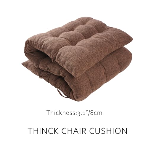 ELFJOY Lounge Chair Cushion Faux Linen Zero Gravity Chair Cushion with Ties Thick Padded Long Bench Cushion for Recliner Chaise Longue Sun Lounger Bench Porch Swing Coffee 63 Inch - color: Coffee