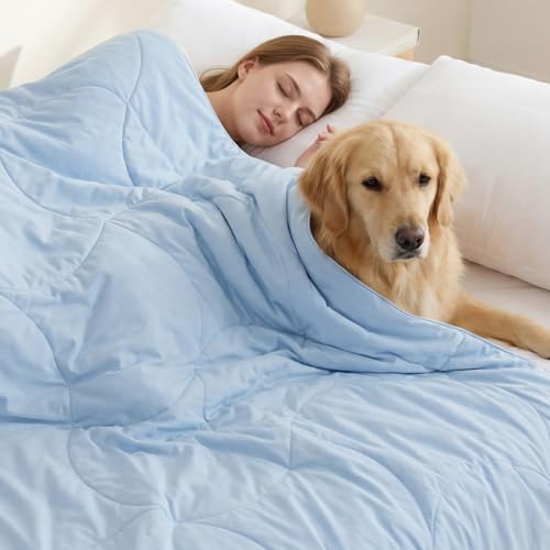 ZOMISIA Premium Cooling Dog Blanket for Bed - Q-MAX>0.5 Cold Breathable Washable Extra Large Pet Mat, Travel Soft Dog Summer Essentials, Grey, 60"x80" - color: Grey, size: Twin(60x80")