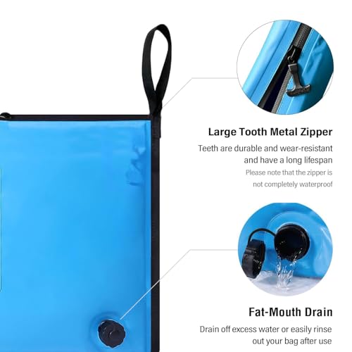 Buffalo Gear Insulated Fish Cooler Bag Portable Fish Kill Bag Keep Ice-cold More Than 48 Hours - color: Blue, size: 40x18in