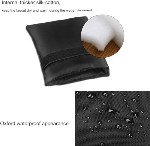 Outdoor Faucet Covers for Winter 3 Packs Hose Bib Protector Spout Cover Garden 8.7" x 7" x 2", Outside Spigot Pipe Freeze Protection Cover Insulated Tap Pouch (large)