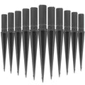 Hemobllo 20-Pack Solar Light Stakes Replacement - Heavy Duty Plastic Ground Spikes with M8 Hole - 4.32" Long Landscape Lighting Stakes for 0.47" (12mm) Diameter Poles - Weatherproof Garden Lawn Spikes