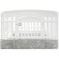 PJYuCien Dog Playpen Bottom Pad Fits for 36 Inch 4 Panels Exercise Pet Pen, Using as a Fence Stabilization and Puppy Pen Mat, Hoop and Loop Design, Grey (Playpen Not Included) - style: Grey Bottom, 36"Width, Grey ( Adhesive Tape Connections )