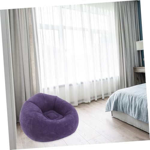 Cabilock Inflatable Bean Bag Chair with Flocked Material Portable Lazy Sofa for Indoor and Outdoor Use for Living Room Bedroom Camping and Relaxation Includes Pump and Storage Convenience