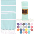 Beach Towel 100% Cotton Turkish Beach Towel Adult 38x70 Inch Pre-washed Absorbent Extra Large|Sand Free Quick Dry BathTowels|Lightweight Blanket|Travel Cruise Camping Spa Gym Sports Towel|Fair Aqua - color: Aqua