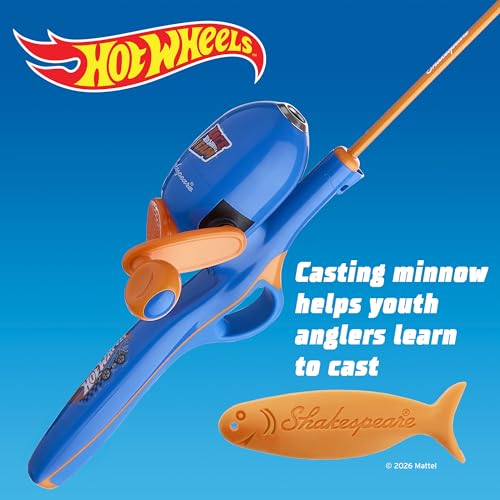 Shakespeare Youth Fishing Reel and Rod Combo - color: Mattel Hot Wheels
