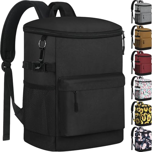 Tenot Cooler Backpack 33/40 Cans Backpack Coolers Insulated Leak Proof Soft Beach Cooler Bag for Men Women Ice Chest Backpack Camping Hiking Picnic Travel Cooler Lunch Backpack - color: Black, size: 33 Cans