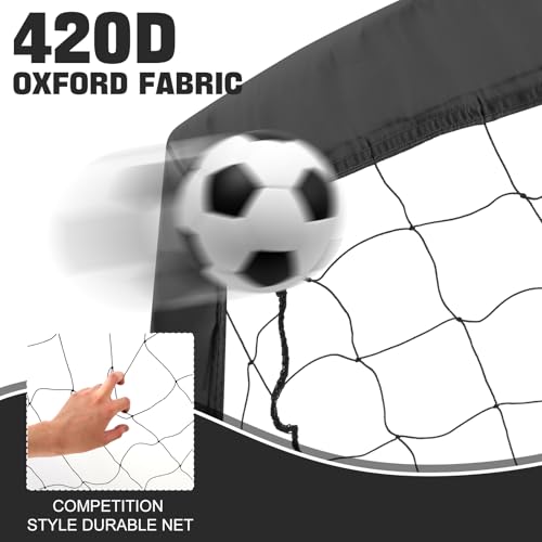 Soccer Goal for Backyard, 5x3 FT Portable Folding Soccer Net with Carry Bag for Kids and Adults Indoor/Outdoor Training Practice Use - color: Black, size: 5x3 Ft, 2 Pack