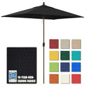 EliteShade USA 10-Year-Non-Fading 6.5x10Ft Rectangular Market Patio Umbrella, UPF 50+ UV Protection Performance Sun Umbrella, Heavy Duty Commercial Grade Outdoor Table Umbrella with Crank, Windproof Vented Top for Garden, Pool, Deck and Outdoor Playsets,